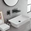 BWE Wall Mount Bathtub Faucet Matte Black Single Handle Bathtub