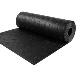 LILENO HOME Riffel Rubber Mat Sold by the Metre 350 x 100 cm - Rubber Runner Ribbed Mat (3 mm) as Workshop Floor, Non-Slip Mat, Workbench Cushion and Floor Mat - Rubber Mat for Basement, Trailer