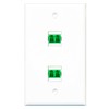 RiteAV - 2 Port Fiber LC APC Duplex Wall Plate