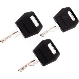 3 Pcs Black Ignition Keys Replacement Key for Case IH Tractor Dozer Backhoe D250 for Case/International Harvester Excavator,Switches