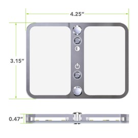 Leisure LED Single RV LED Acrylic Fixture 12-18V Dimmable Multi-Color Ceiling Light with Soft Blue Night Light for RV/Trailer/Camper/Boat 4000-4500K, 400LM (2 Pack)