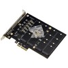 KALEA-INFORMATIQUE M2 PCIe 3.0 x4 Controller Card for 4 M.2