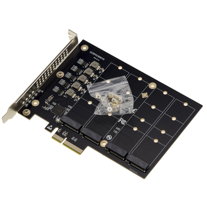 KALEA-INFORMATIQUE M2 PCIe 3.0 x4 Controller Card for 4 M.2