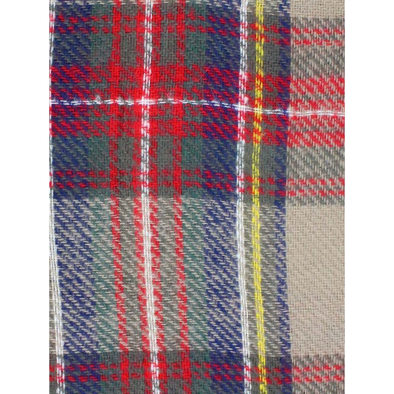 Tan Plaid Circle Infinity Scarf