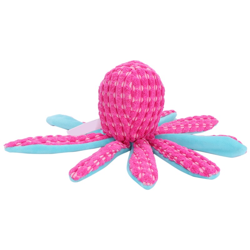 Pet Corduroy Octopus Vocal Toy Puppy Biting Training Toy for