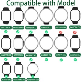 Blueshaweu for KOSPET Smart Watch Bands, 22mm New Nylon Woven Fabric Replacement Strap Compatible with KOSPET TANK M3,M3,TANK M3 ULTRA,T3,TANK T3 ULTRA,T2,M2 Smart Watch (22mm Size, Black&Red&Black)