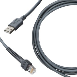 5-Pack USB Cable for Symbol/Zebra Barcode Scanners LS2208 DS2208 DS9208 DS9308 DS6878 DS8178 LI4278 LS4278, Supports Corded and Cordless Models, 7FT, Replaces CBA-U01-S07ZAR (Renewed)