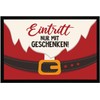 MoonWorks® Doormat Christmas with Saying "Eintritt nur mit Geschenken Santa