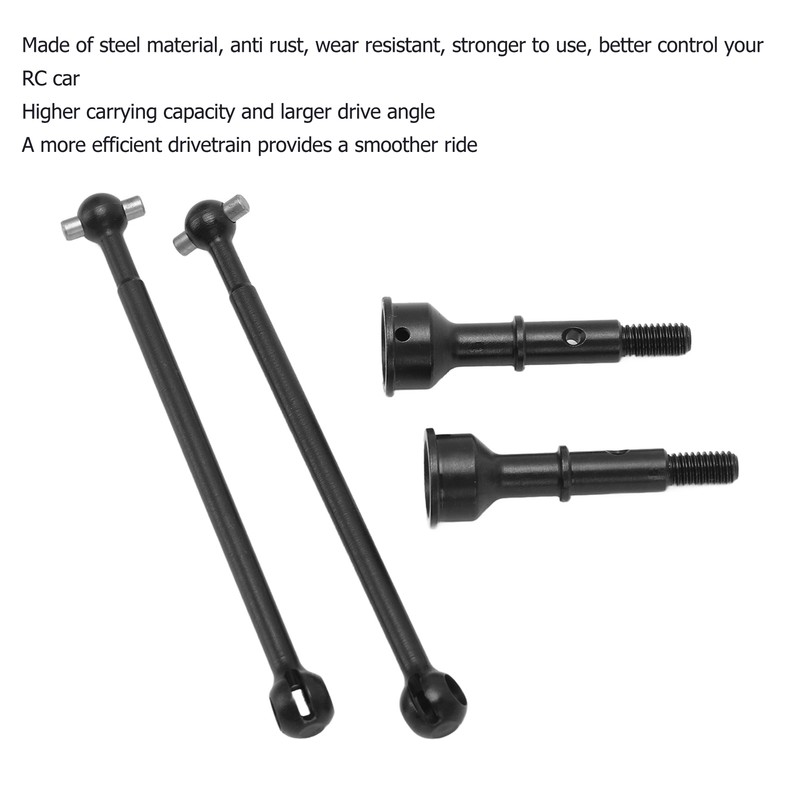 Metal Steel RC Car Rear Drive Shaft Axles Set for