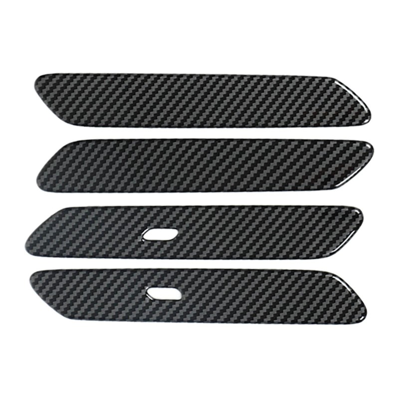 Carbon Fiber Style Door Handle Cover Trim Sticker for Kia