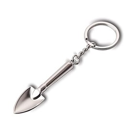 ARFUKA Keychain Mini 3D Shovel Keyring Zinc Alloy Key Chain Metal Keyfob Key Ring Gift for Christmas and Birthday Silver