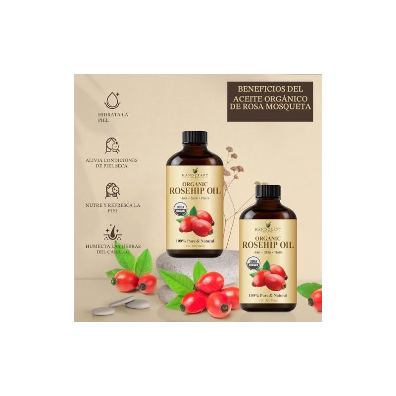 Handcraft Blends Aceite de Rosa Mosqueta Orgánico - 1 Fl