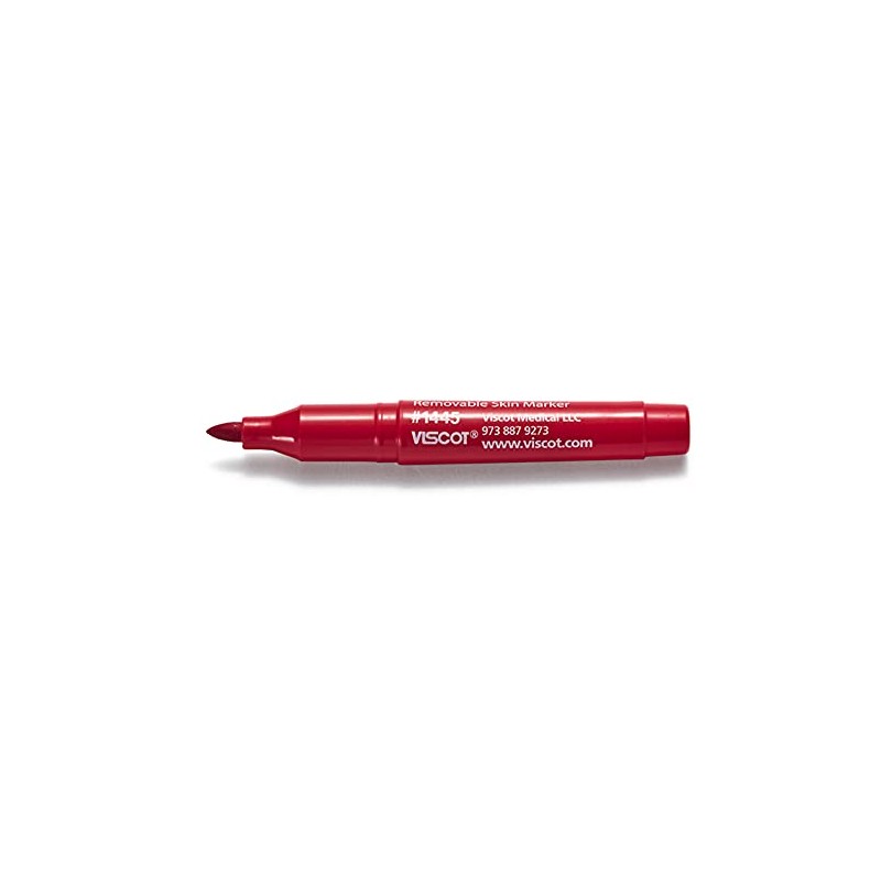Viscot Mini EZ Removeable Ink Skin Marker Red 10 Pack