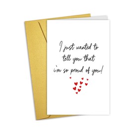 Nchigedy So Proud Of You Card, Well Done Card, Congratulations Card for Son Daughter, New Job Card for Friend Family, Promotion Card, Pass Exam Card, Finish School Card