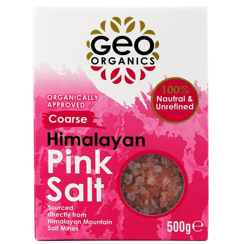 Geo Organics Pure Himalayan Pink Salt Crystals 500g (Pack of