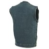 Milwaukee Leather Men's Snap Front Denim Club Style Vest w/Gun