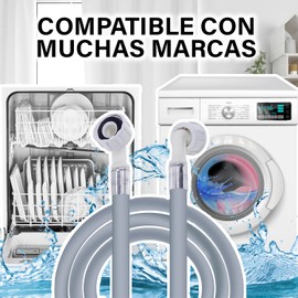 Inlet Hose Washing Machine and Dishwasher 3 m Safety Valve Angle and Straight Water Hose Diameter 3/4 Inch Made in Italy ONIX TECH