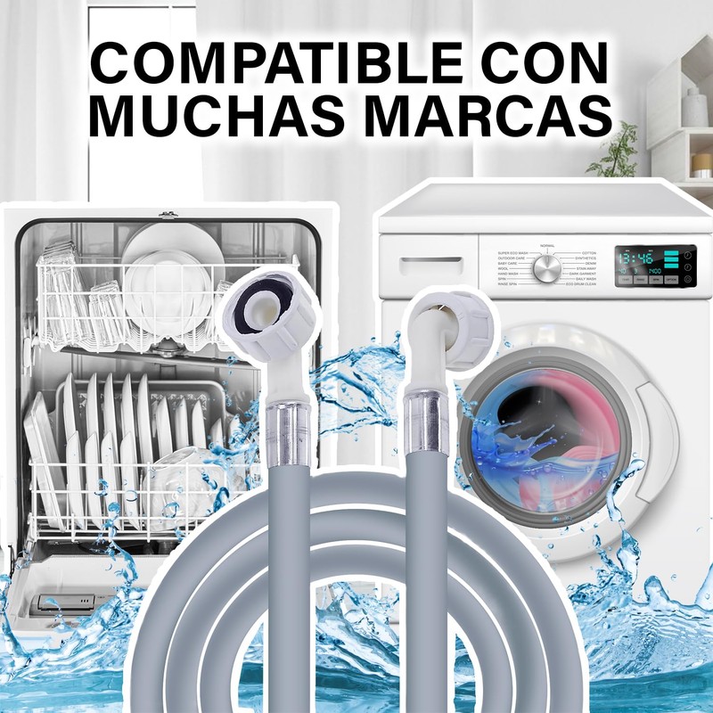 Inlet Hose Washing Machine and Dishwasher 3 m Safety Valve