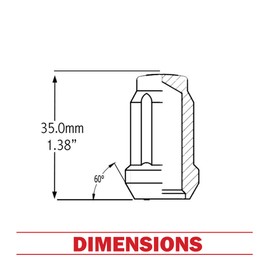 Wheel Accessories Parts Set of 20 Chrome 12x1.5 Lug Nuts 1.38in Long Car Small Diameter Lug Nut Closed End Bulge Acorn 6 Spline with Key (M12x1.5, Chrome)