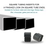 uxcell 45pcs 3/4" 20mm Domed Square Ribbed Insert Finished Cover