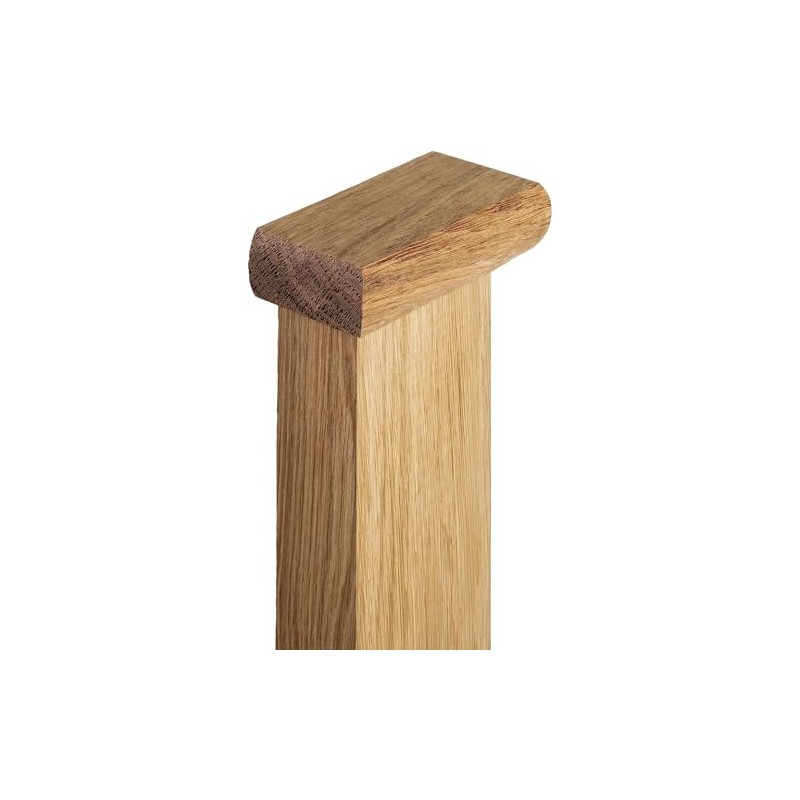 Blueprint Joinery Cambridge Oak Flat Newel Cap 102x50x27mm, Half Stair