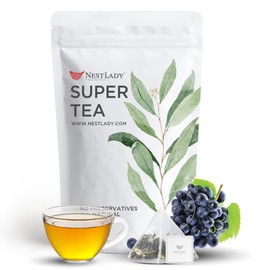 NESTLADY Grape Oolong Tea, Loose leaf tea, Oolong loose leaf tea, grape aroma, Herbal tea, Flower tea, Refreshing fruit tea, 葡萄乌龙茶, Flavored refreshing tea bags 20 Bags (80g, 4g/bag）…