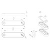 MelTruck LED Marker Light White Smoke Dark Tinted Flat Round