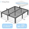 18 inch King Size Bed Frame with Round Corner Legs