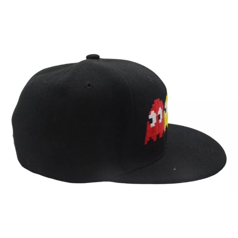 Snap Back Gorra Pac Man Videojuego Retro Fantasmitas Negra 57cm
