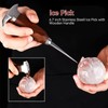 6.7 inch Ice Pick,Stainless Steell Ice Pick with Wooden Handle,Ice