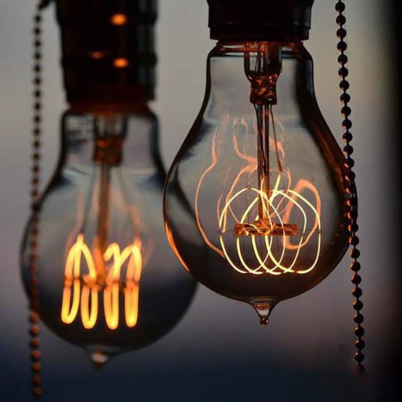Jslinter 6-Pack Edison Light Bulb 60 Watt, Dimmable A19 Antique