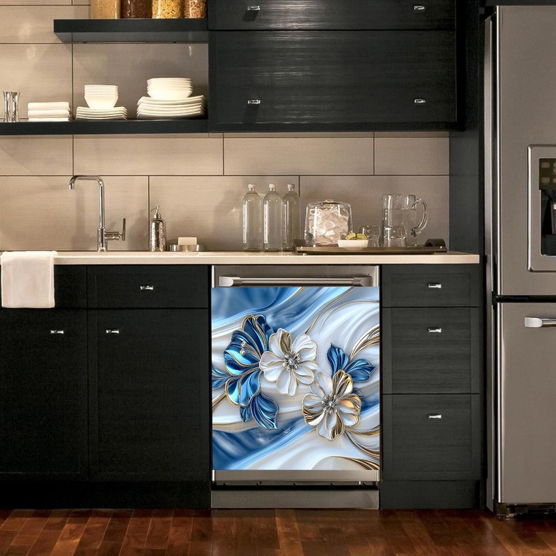 BVBOX Dishwasher Magnet Cover 23"x26", Reusable Magnetic Refrigerator Covers, Dishwasher