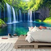 FENDROM Nature Waterfall Tapestry, Majestic Waterfall Landscape Through a Window