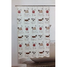 GMMH Shower Curtain Anti Mould Effect Bath Curtain Waterproof Includes 12 Rings (Funny)