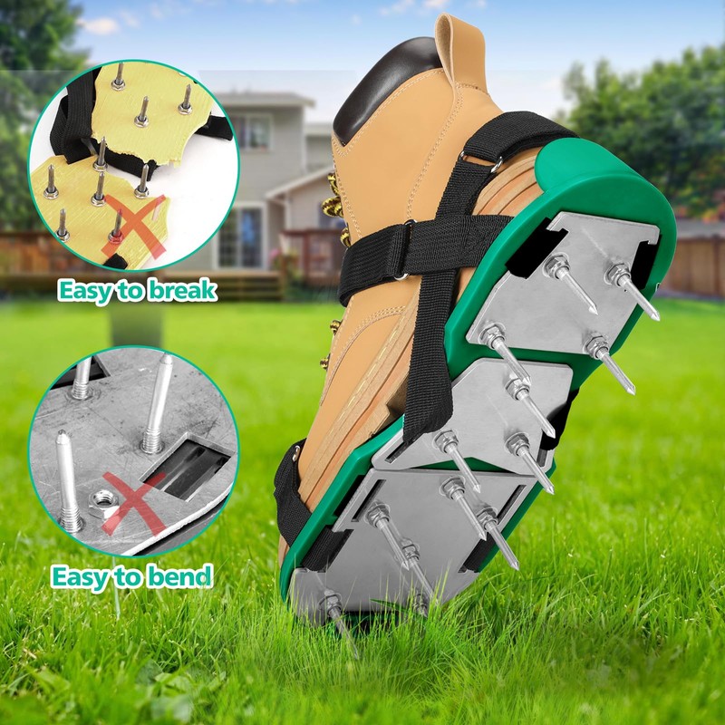 MOFEEZ Lawn Aerator Shoes for Grass - Pre-Assembled Grass Aerator