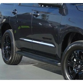 Best for Less fit:2008-2021 Toyota Sequoia 4Pc Flat Body Side Molding Trim 1 1/2" Stainless