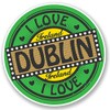 2 x Dublin Ireland Vinyl Sticker Bike Laptop Car Travel