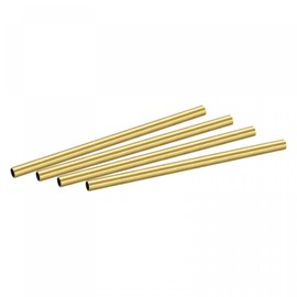 sourcing map Brass Round Pipe 5 mm Outer Diameter 0.5 mm Wall Thickness 100 mm Length Pack of 4