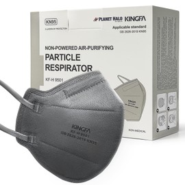 Kingfa Color KN95 Mask - Pack of 10 Grey 2nd Generation - Large 5-Ply Protective Layers - Unisex Adult KN95 Face Mask GB2626-2019 New Standard