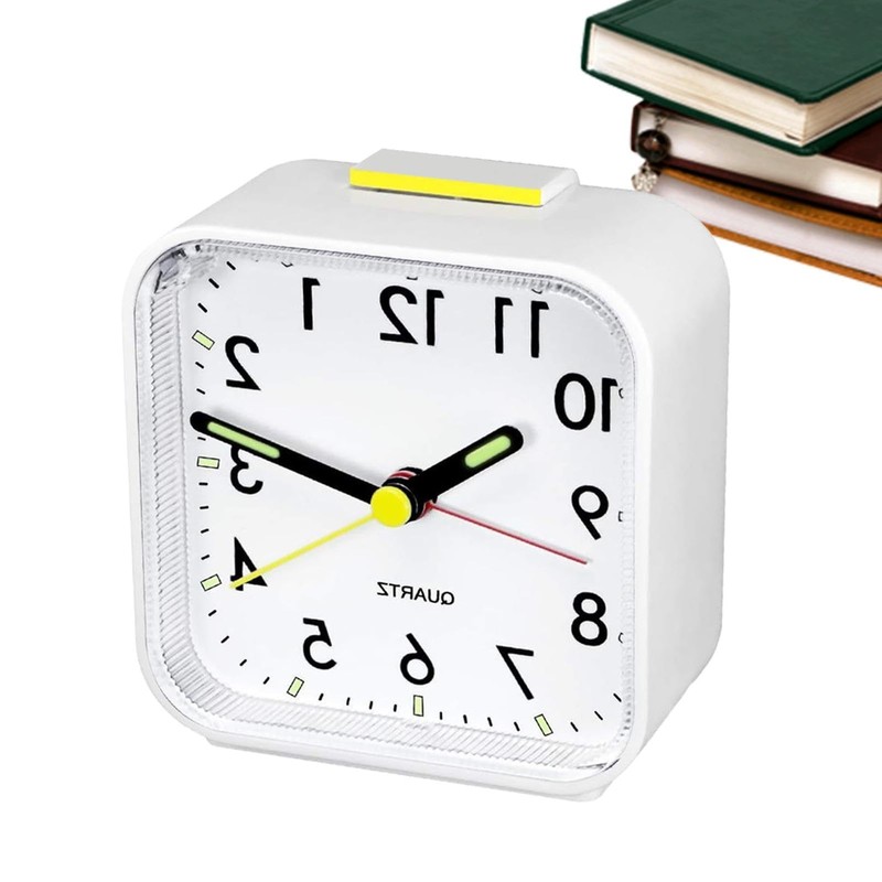 Night Light Small Alarm Clock | Silent Non-Ticking Quartz Clock