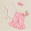 MAHUAOYIXI Baby Girl 3Pcs 1st Birthday Outfits Bow Embroidered Short