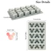 LIYDE Gummy Bear Silicone Molds, 15 Cavity Non-Stick Bear Silicone