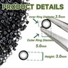 BUPPLER Silicone Lined Micro Ring Beads for Hair Extensions Wig