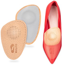 SULPO Shoe Insoles Orthopaedic - Leather Insoles - Splayfoot Insoles - Bunion Pads Forefoot - Insoles Flat Foot - Half Soles - Pads - Metatarsal Pads - Forefoot Pad - 37/38
