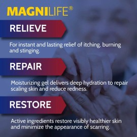 MagniLife Psoriasis Care Gel Natural Relief for Itchy Scaly Skin 4 oz