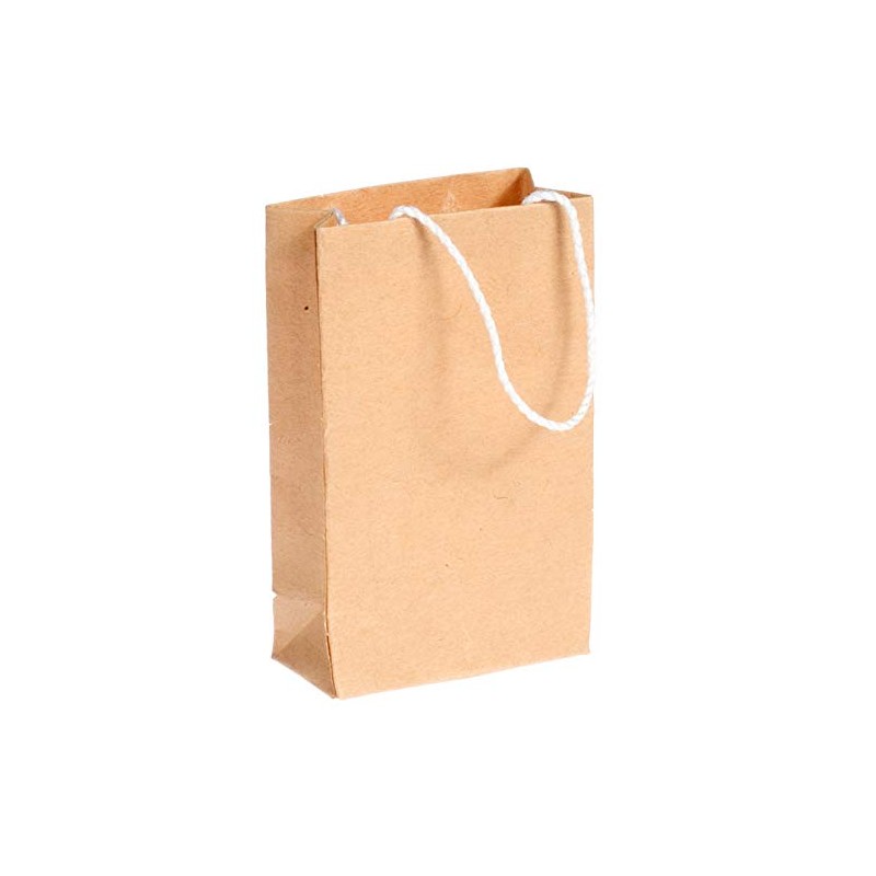 International Miniatures Dollhouse Miniature Brown Craft Bag with Handles