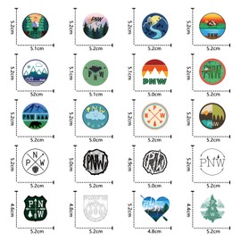 62Pcs PNW Stickers Pack, Aesthetic Vinyl Waterproof Decals for Water Bottle,Laptop,Phone,Skateboard,Scrapbooking,Bumper Decor for Fans for Party Supply Decor