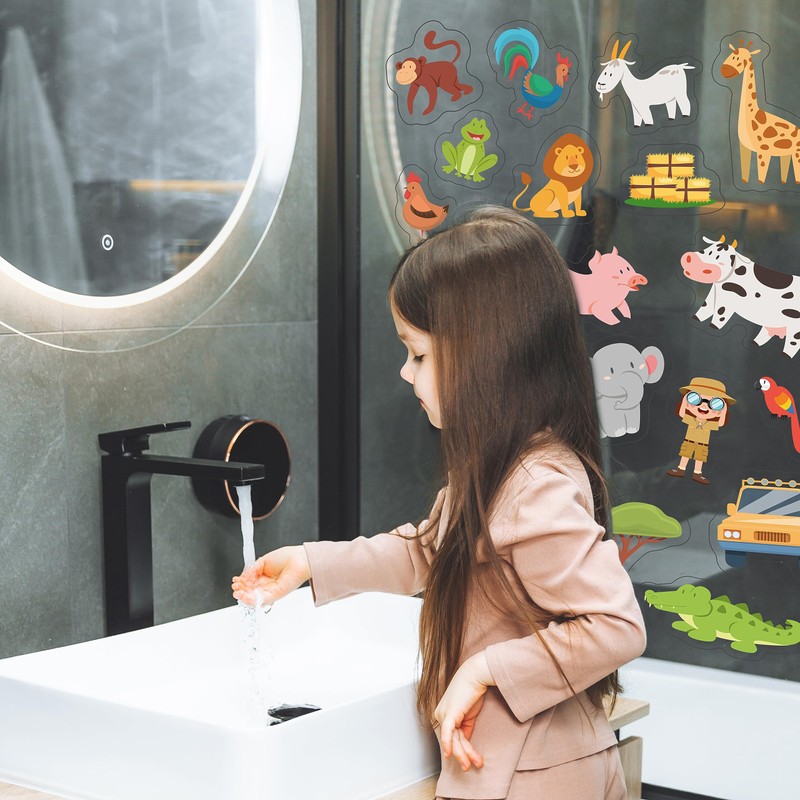WALPLUS Gel Clings Removable Reusable for Kids Toddlers Classroom Nursery