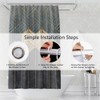 Umpoo Modern Abstract Geometric Shower Curtains 72x96 Inch Gold Lines