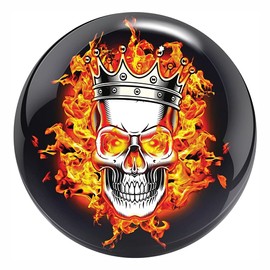 Brunswick PRE-DRILLED Flaming Skull Viz-A-Ball 14lbs